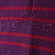 tangaliya handloom cotton stole in rich regal violet purple with crimson red stripes, raised white dana bead motifs, and hand-knotted fringe tassels