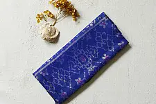 Rasika . रसिका ~ Patola Silk Dupatta ~ Dark Blue Navratna