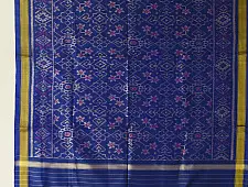 Rasika . रसिका ~ Patola Silk Dupatta ~ Dark Blue Navratna