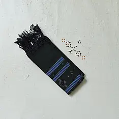 Tangaliya | Handloom Cotton Stole - Dark Green