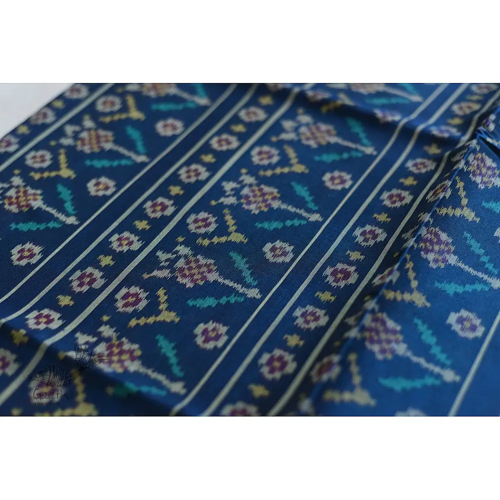 shop Patola Silk Handwoven Blue saree