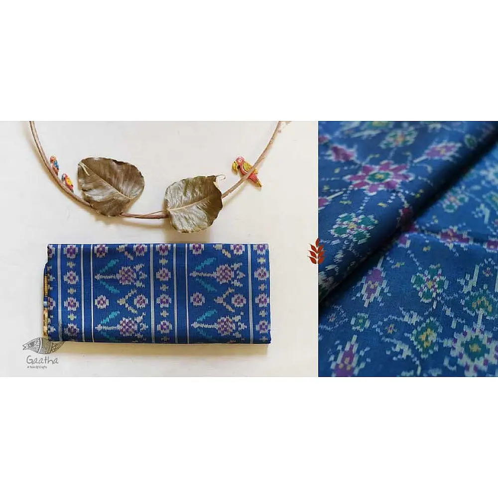 shop Patola Silk Handwoven Blue saree