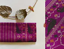 Champa - Chakli . चंपा - चकली | Silk Patola Saree - Purple Pink