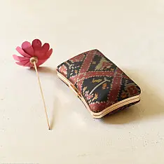 A pocket full of joy ~ Patola Clutch Black Purse / Sling Bag