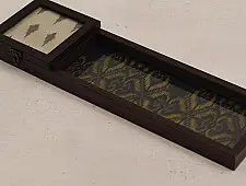 Joyance | Patola Silk - Black & White Serving Tray