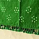 Kutchi Bhujodi Weaving - Bandhani ( Tie-dyed ) Woolen Green Shawl