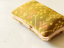 A pocket full of joy ~ Patola Clutch Golden Purse / Sling Bag