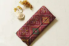Rasika . रसिका ~ Patola Silk Dupatta ~ Maroon Diamond Design