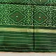 shop pure silk patola ikat Dark Green Dupatta