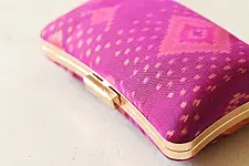 A pocket full of joy ~ Patola Silk Clutch Purse / Sling Bag - Purple