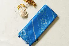 Rasika . रसिका ~ Patola Pure Silk Sky Blue Dupatta 16