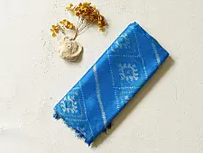 Rasika . रसिका ~ Patola Pure Silk Sky Blue Dupatta 16