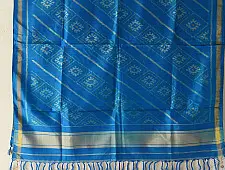 Rasika . रसिका ~ Patola Pure Silk Sky Blue Dupatta 16