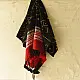Kutchi Bhujodi Weaving - Bandhani ( Tie-dyed ) Woolen Shawl -  Black & Red