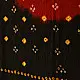 Kutchi Bhujodi Weaving - Bandhani ( Tie-dyed ) Woolen Shawl -  Black & Red