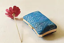 A pocket full of joy ~ Patola Clutch Blue Purse 