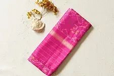 Rasika . रसिका ~ Handloom Patola Silk Dupatta ~ Pink Navratna