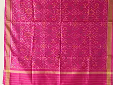 Rasika . रसिका ~ Handloom Patola Silk Dupatta ~ Pink Navratna