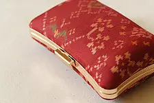 A pocket full of joy ~ Patola Maroon Clutch Purse