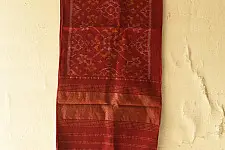 Vasant . वसंत ~ Woolen Patola Muffler ~ Maroon