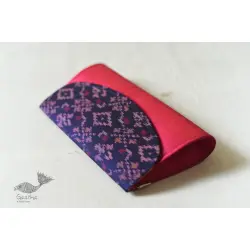 A pocket full of joy | Patola Clutch Purse - Pink And Blue