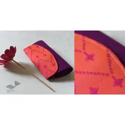 A pocket full of joy ~ Patola Clutch Purse - Purple & Orange