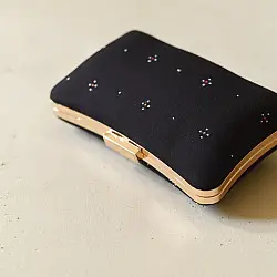 A pocket full of joy ~ Tangaliya Clutch Purse / Black Sling Bag
