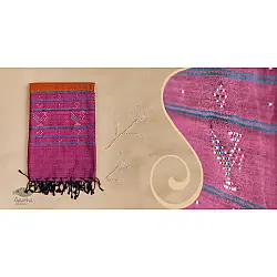 Tangaliya ~ Dupatta ~ Brown and Pink