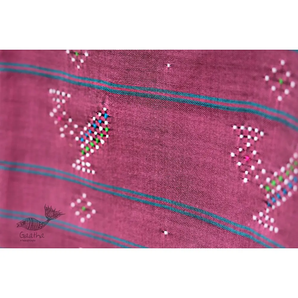Tangaliya ~ Dupatta ~ Brown and Pink