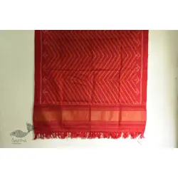 Vasant . वसंत | Woolen Red Laheriya Patola Shawl