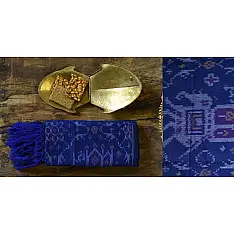 Vasant . वसंत | Traditional Handwoven Woolen Ikat Patola Shawl