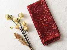 Rasika . रसिका ~ Patola Silk Dupatta ~ Maroon