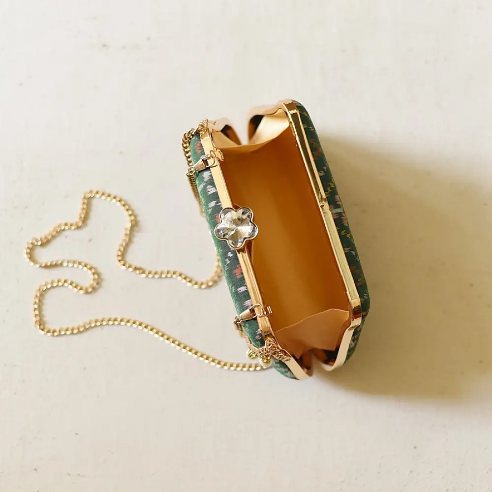 shop Patola Clutch / Green Sling Bag