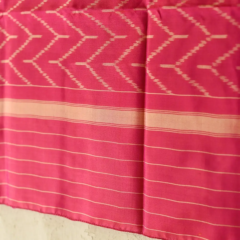 shop pure silk patola ikat Reddish Pink dupatta