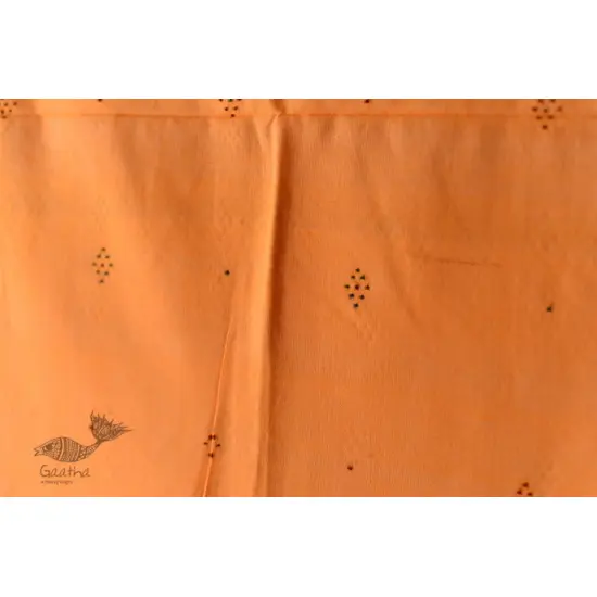 shop Handwoven Tangaliya Cotton Stole - Orange