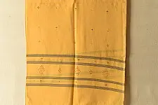 Tangaliya ~ Handwoven Cotton Stole - Light Yellow