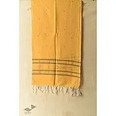Tangaliya ~ Handwoven Cotton Stole - Light Yellow