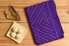 Vasant . वसंत ~ Woolen Patola Muffler ~ Blue Laheriya