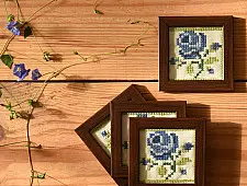 Joyance | Coaster - Blue Rose ( Set of Four )