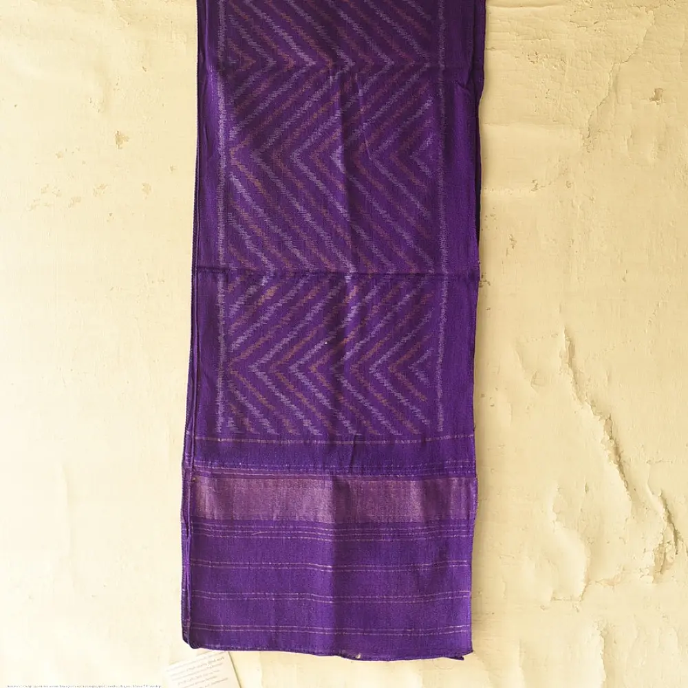 shop Woolen Patola Muffler ~ Blue Laheriya