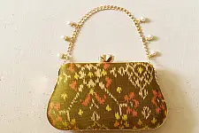 A pocket full of joy ~ Patola Clutch Purse / Golden Sling Bag