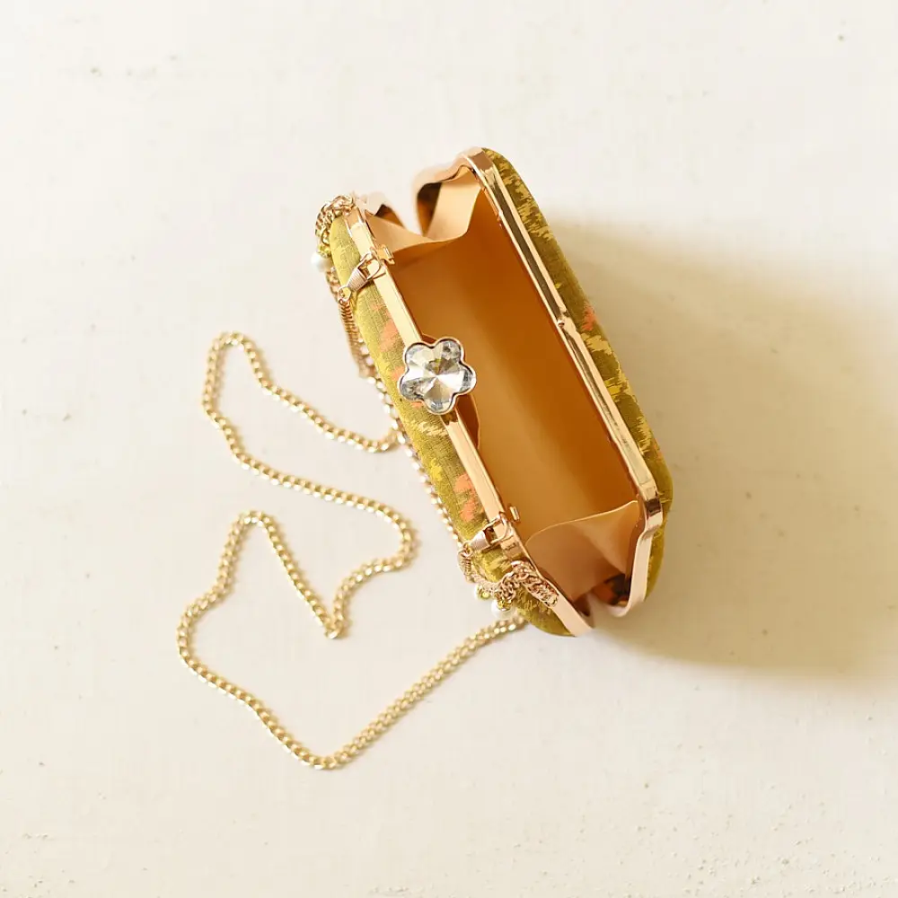 shop Patola Clutch Purse / Golden Sling Bag