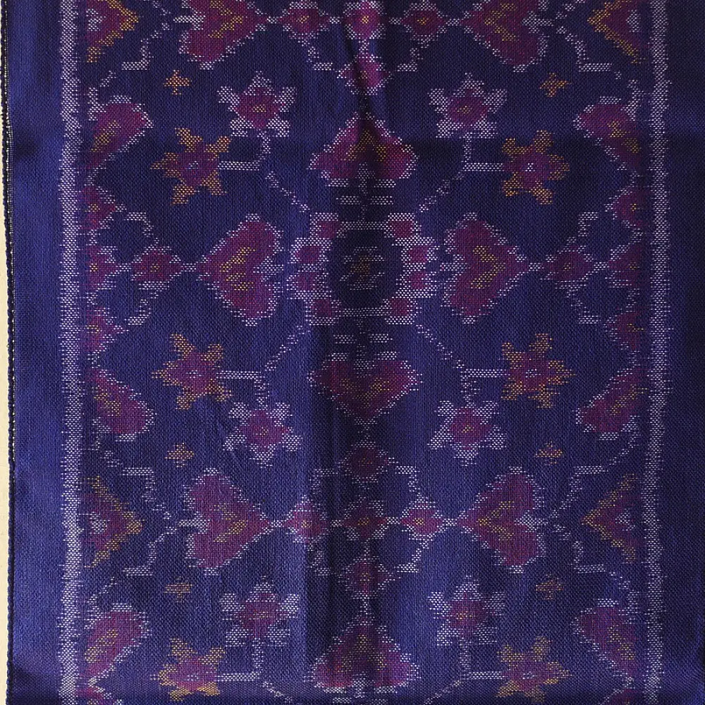 shop Woolen Patola Muffler ~ Blue Traditional