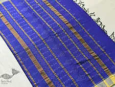 Aranya | Tangaliya Handwoaven Saree ~ Blue