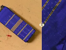 Aranya | Tangaliya Handwoaven Saree ~ Blue