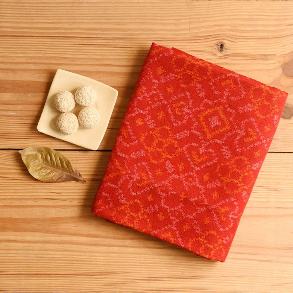 shop Woolen Patola Shawl -Red Traditional 