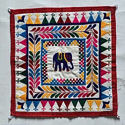 Wall Hanging ⁂ Kutchi Embroidered Wall Piece / Chakla