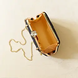 A pocket full of joy ~ Tangaliya Clutch Purse / Black Sling Bag