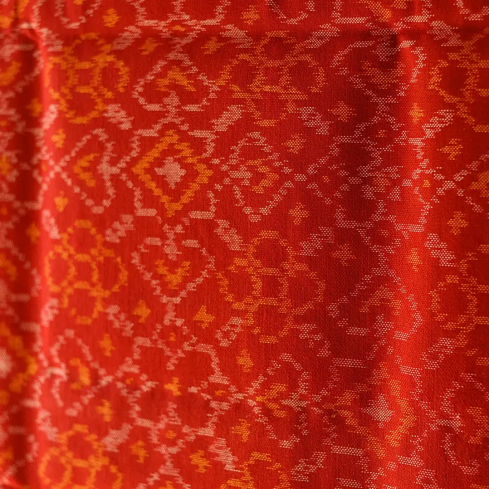 shop Woolen Patola Shawl -Red Traditional 