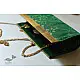 shop handmade patola silk Green purse